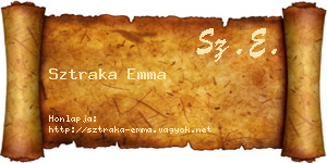 Sztraka Emma névjegykártya